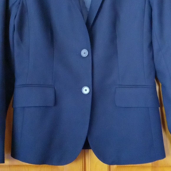 J. Crew Women's Black Classic Fitted Cotton Blazer Jacket 2 - Picture 4 of 14